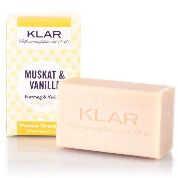 Klar's festes Shampoo Muskat & Vanille