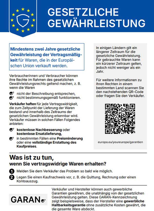 Gewährleistungslabel